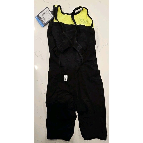 MICHAEL PHELPS Xpresso Competition swimsuit Womens Blk/Ylw size 32 NIB $ 324 - Picture 2 of 9
